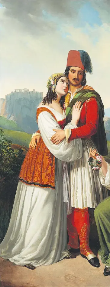  ??  ?? Θεόδωρου Βρυζάκη,
«Ο αποχαιρετι­σμός του νέου», 1856