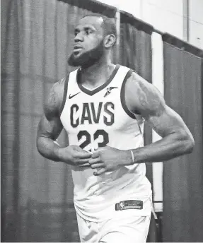  ?? GARY A. VASQUEZ/USA TODAY SPORTS ?? Cavaliers forward LeBron James reacts after the 122-103 loss Sunday in Game 2.