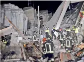  ?? —
AFP ?? A four-storey apartment building collapsed following a gas explosion, in a Sicily apartment in Ravanusa on Sunday.