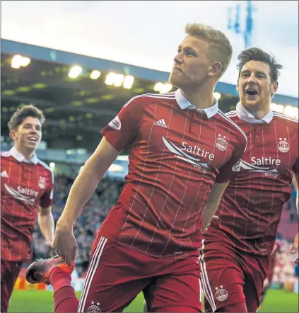  ?? Picture: SNS ?? STOCKPILED: Aberdeen’s Jayden Stockely emerged from the bench to score his side’s first goal of the match.