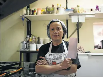  ??  ?? SO HOT: Rujira Kanhaj runs the kitchen at Thai Meals