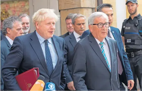  ?? Pictures: Getty. ?? Prime Minister Boris Johnson and European Commission President Jean-Claude Juncker.