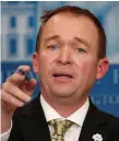  ??  ?? Cuts: White House Budget Director Mick Mulvaney