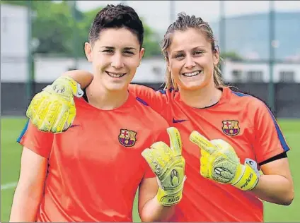  ?? FOTO: TWITTER ?? Laura Ràfols y Sandra Paños realizaron ayer su último entrenamie­nto juntas Las dos posaron felices en una foto para el recuerdo