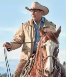  ?? KEVIN LYNCH FOR PARAMOUNT NETWORK ?? Kevin Costner stars in the new series “Yellowston­e” on the Paramount Network.