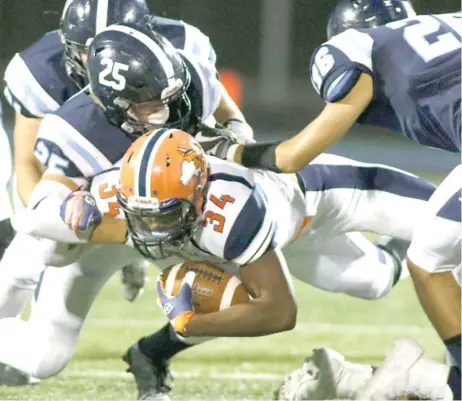  ??  ?? Naperville North running back Cross Robinson is part of an explosive offense that expects to be tested by Neuqua Valley. | DANIEL WHITE/ DAILY HERALD