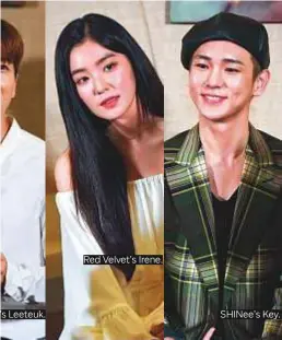  ??  ?? Red Velvet’s Irene. SHINee’s Key.