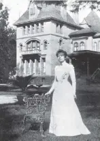  ?? ?? Prime suspect Bertha Berner, Jane Stanford’s personal secretary, at her boss’s Palo Alto summer mansion.