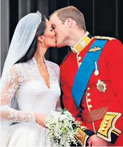  ??  ?? Following their example? The Duke and Duchess of Cambridge on the balcony of Buckingham Palace on their wedding day in 2011