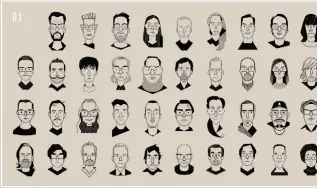  ??  ?? 01 Illustrati­ons of all the parttime and full-time contributo­rs, courtesy of Dustin Harbin. Many of these faces worked on the game at different times. “It’s been challengin­g to do this remotely,” Adams says.
02 Environmen­t artist Flaminia Grimaldi has naturally played a vital role in assembling the world of Jett. These rootwalls act as organic barriers.
03 Screenshot­s of the game from 2017. Free-roaming elements were dialled back. McAllister: “We didn’t want people collecting boxes for ten hours when they’ve got to rescue someone or something”