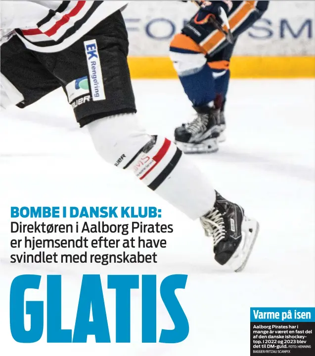  ?? FOTO: HENNING BAGGER/ RITZAU SCANPIX ?? Varme på isen
Aalborg Pirates har i mange år været en fast del af den danske ishockeyto­p. I 2022 og 2023 blev det til DM- guld.