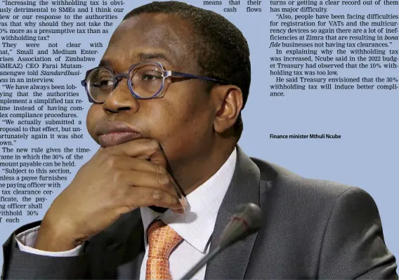  ?? ?? Finance minister Mthuli Ncube