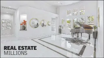  ?? Red Luxury Real Estate ?? The home has a sophistica­ted modern design, incorporat­ing the sleek palette of black and white. It was purchased as a bank-owned property in 2018. MILLIONS REAL ESTATE