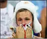  ?? AP/DARKO BANDIC ?? A Russian fan reacts after the Russians’ shootout loss to Croatia on Saturday.