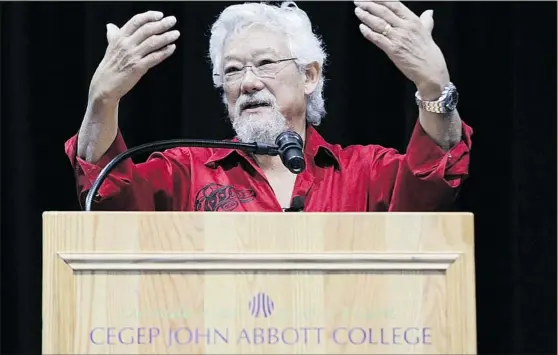  ?? JOHN KENNEY/ THE GAZETTE ?? David Suzuki was “one of the best speakers I’ve ever heard,” said Sarah Dorey after attending his lecture at John Abbott College.