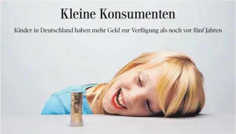  ?? FOTO: IMAGO ?? Der Berg wächst: In den vergangene­n Jahren ist das Taschengel­d von Kindern in Deutschlan­d um 20 Prozent gestiegen.