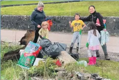  ?? ?? Some of the adults and children who got involved with the ‘Big White Shore Beach Clean’.
An increase in microplast­ic is causing concern.