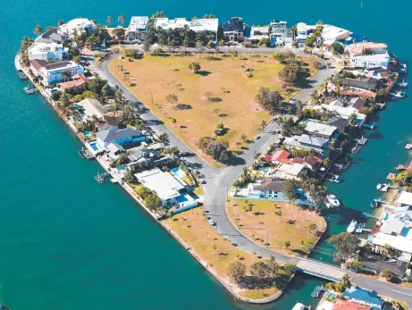  ?? ?? Cronin Island was created in the 1960s and has long been one of the Gold Coast’s most prized addresses.