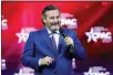  ?? JOHN RAOUX / ASSOCIATED PRESS ?? During a speech Friday at the Conservati­ve Political Action Conference in Orlando, Fla., Sen. Ted Cruz, R-texas, joked about the weather being nicer in Cancún.