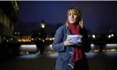  ?? ?? ‘It is, in a word, a turd’: Linda Geddes transports her contributi­on in a sealed plastic carton. Photograph: David Levene/The Guardian