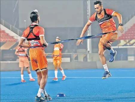  ?? HOCKEY INDIA ?? Ever since Australian Graham Reid took charge of the India team, he has focused on fitness and stamina, to try and make players perform with the same intensity through the match.