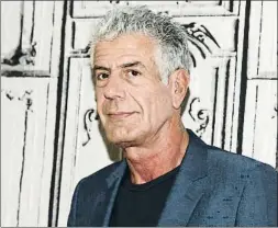  ?? ANDY KROPA / AP ?? El chef Anthony Bourdain, que murió recienteme­nte