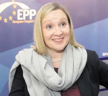  ??  ?? EXPELLED: Lucinda Creighton pictured at the summit in Brussels. Photo: Peter Cavanagh