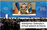  ?? ?? Volodymyr Zelensky’s virtual speech at Davos
