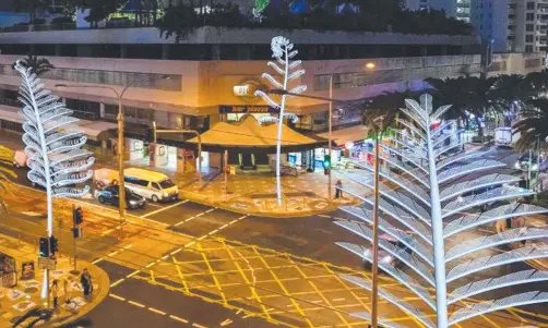  ??  ?? City councillor­s have supported a move to install the four 11-metre tall stainless steel ferns by the Gold Coast Hwy at Nobby Beach.