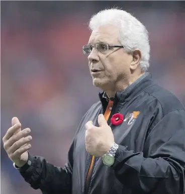  ?? DARRYL DYCK / THE CANADIAN PRESS FILES ?? Nobody has a better perspectiv­e on what the CFL is all about than B.C. Lions’ head coach, GM and VP Wally Buono. He’s been part of the inaugural CFL Week festivitie­s.