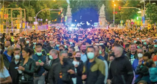  ?? EUROPA PRESS ?? Una imagen de la manifestac­ión en las calles de Barcelona