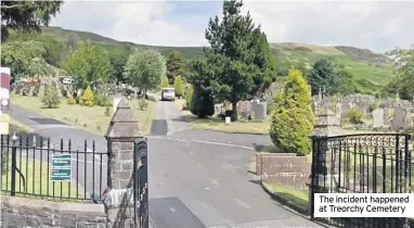  ??  ?? The incident happened at Treorchy Cemetery