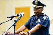  ?? COURTESY ?? Police Chief Shawn Buchanan addressed residents on social media after a man was fatally shot Tuesday at an East Point apartment complex.