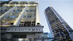  ?? BEN NELMS / BLOOMBERG NEWS FILES ?? A Hudson’s Bay Co. store in downtown Vancouver. HBC’s downtown real estate is drawing investor scrutiny.