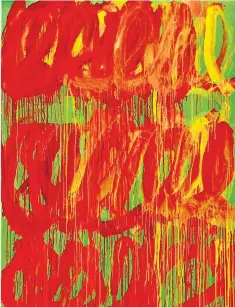  ??  ?? Game changer: an untitled painting by Cy Twombly is part of the Donald B Marron collection which is being handled by three New York galleries