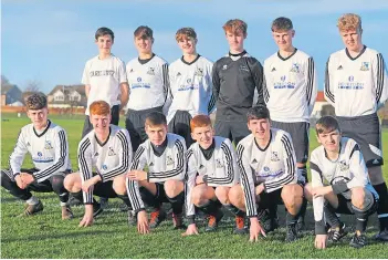  ??  ?? Grove Academy beat Levenmouth 4-2 on penalties after a 1-1 draw in the fourth round of the SSFA Senior Shield at Dawson Park. The Dundee side now play Lenzie Academy away in the next round. More pictures in Saturday’s Weekend Telegraph.