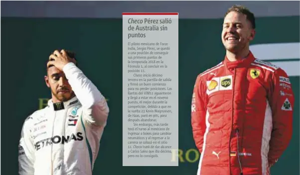  ?? | GETTY IMAGES ?? Vettel aprovechó un descuido de Hamilton para imponerse en Australia.