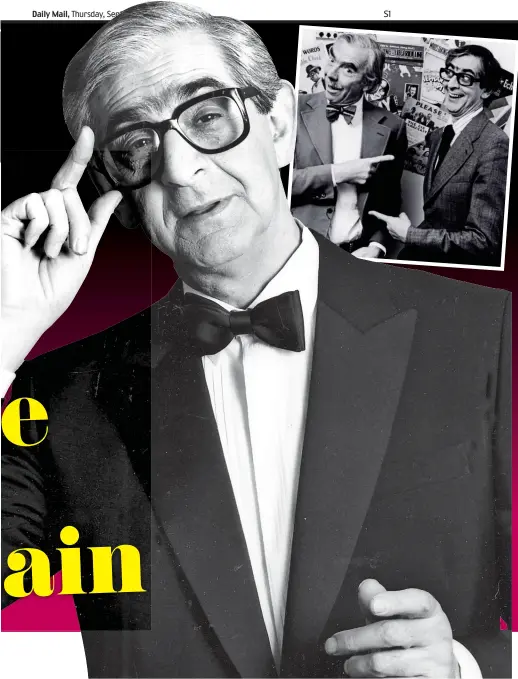  ??  ?? It’ll be alright: Denis Norden, with (inset) Frank Muir