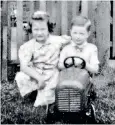  ??  ?? Driven: Alan Johnson; above, with his older sister Linda, who raised him