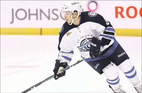  ?? — File photo ?? Right-winger Kevin Clark is leaving the St. John’s IceCaps to sign with the Krefeld Penguins of the German elite league (DEL). In 108 games with St. John’s over the last two seasons, the 25-year-old had 18 goals and 21 assists for 39 points, including...