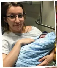  ??  ?? Whirlwind: Nicole recovers in ambulance with newborn son