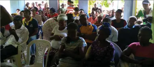  ??  ?? A cross section of members of the affected communitie­s in Akpabuyo Local Government Area of Cross River State