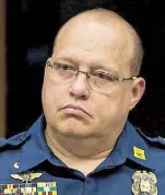  ??  ?? Superinten­dent Marvin Marcos, the sacked CIDG-Region 8 director who led the operation that led to the killing of Albuera mayor Rolando Espinosa, was also teary-eyed at the Senate hearing yesterday.