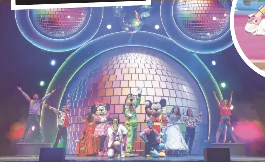  ?? DISNEY/MATT PETIT PHOTOS ?? Left: The giant Mickey DJ booth is where two DJs, Disney Junior characters and the Disney Junior Dance Crew lead kids in the audience through dance moves.
Above: Doc McStuffins