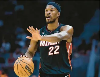  ?? RON SCHWANE/AP ?? Jimmy Butler says the Heat have no time for a midseason malaise.