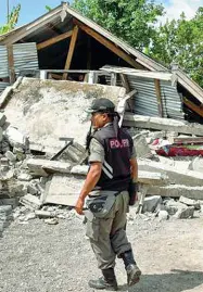  ??  ?? Distruzion­e I danni del terremoto