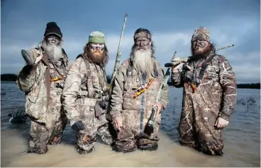  ?? A&E ?? The cast from the A&E series, Duck Dynasty, are launching a new line of firearms that include shotguns, semi-automatic rifles and a semi-automatic pistol.