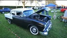  ??  ?? Below: Napier’s Pete Thompson has decided to put his ’55 Chev four-door sedan up for sale, and, judging by the amount of interest the car garnered, he shouldn’t have too much trouble finding a new home for it. The ’55 is a New Zealand–new model,...