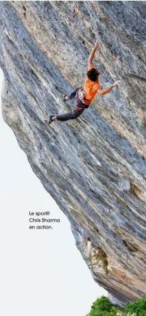  ??  ?? Le sportif Chris Sharma en action.