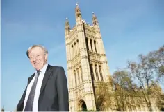  ?? File photo — AFP ?? Lord Alfred Dubs seen outside The Palace of Westminste­r in central London.